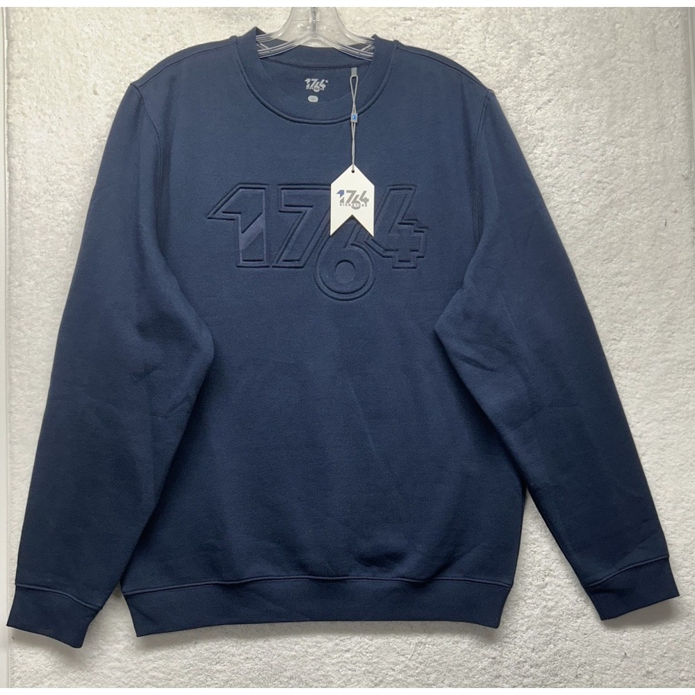 1764 Golf Mens Size M Blue Long Sleeve Oliver Pullover Sweatshirt New (S7)
